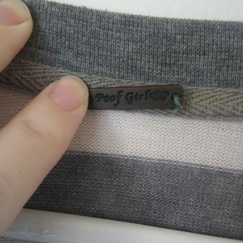 Poor Girl Ruffled Striped Cardigan - Picture 2 of 4